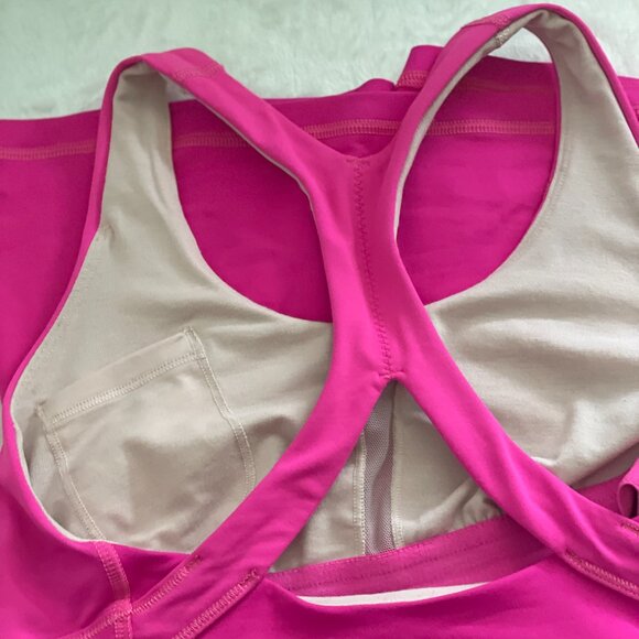 LULULEMON Pink Matching Set Pants and Tank Top w Support B/C Cup Size 2 - Picture 8 of 11
